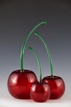 Donald Carlson Donald Carlson Clear Red Cherry - Green Stem (Size 2)